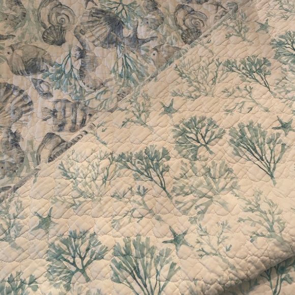 Kohl's Bedding Fullqueen Bed Quilt2 Standard Shams Nautical Themed